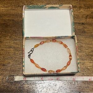 Elegant Orange Beaded Bracelet